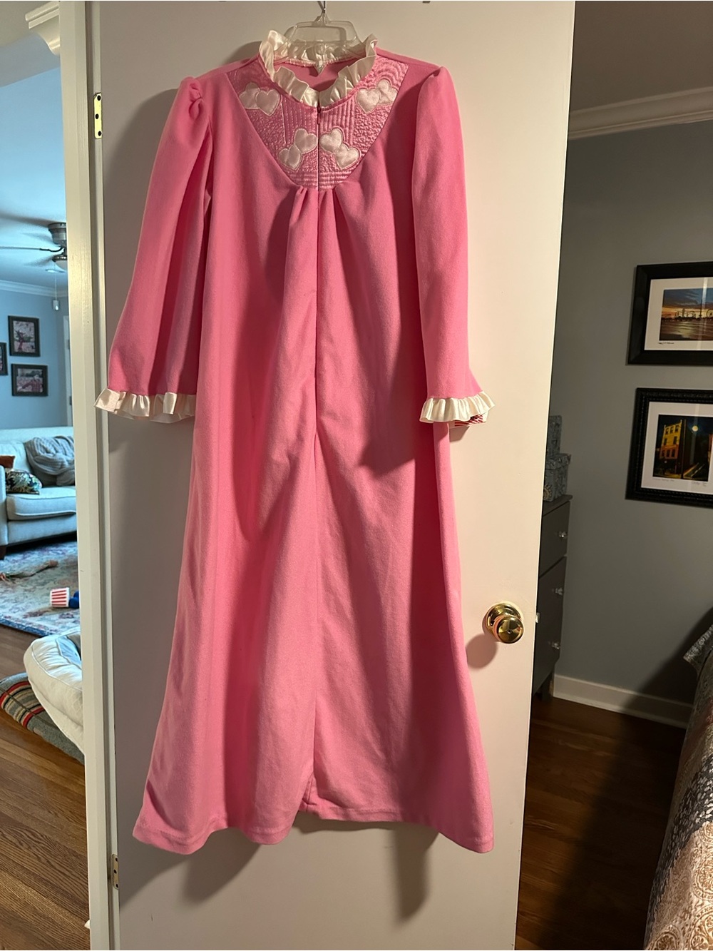 Vintage with tags pink fleece night gown